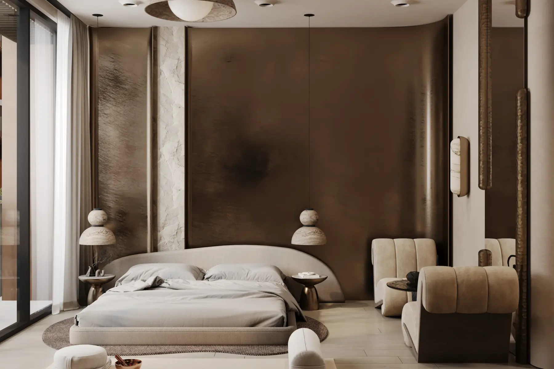 Spa suite with bed and ocean outlook at Body Sense, Bali