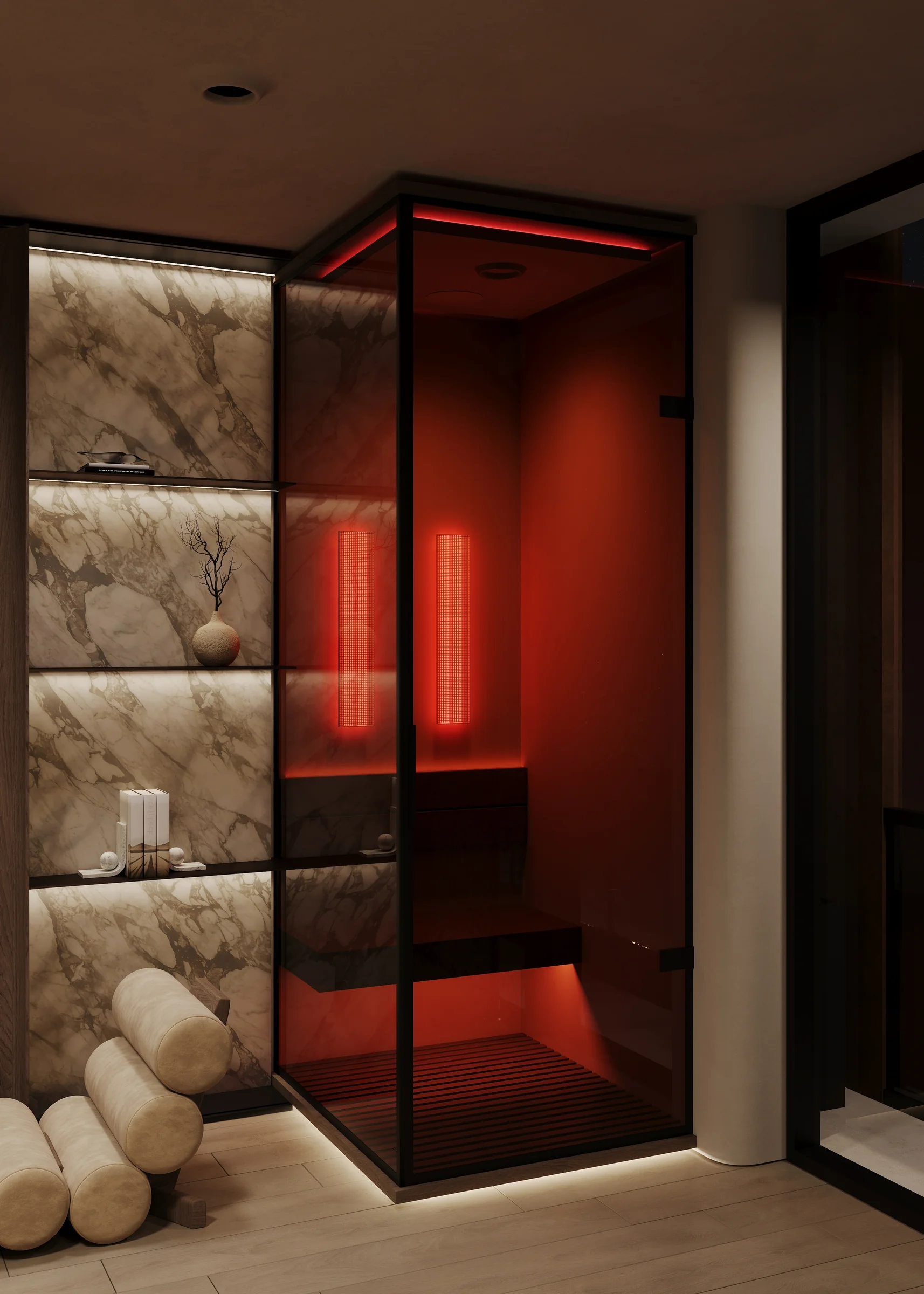 Infrared sauna cabin at Body Sense, Bali