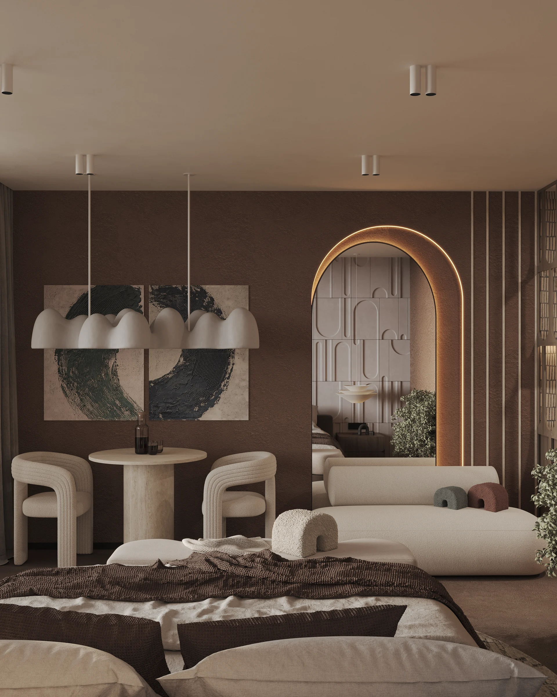 Bedroom of an apartment at Eighth Sense, Bali