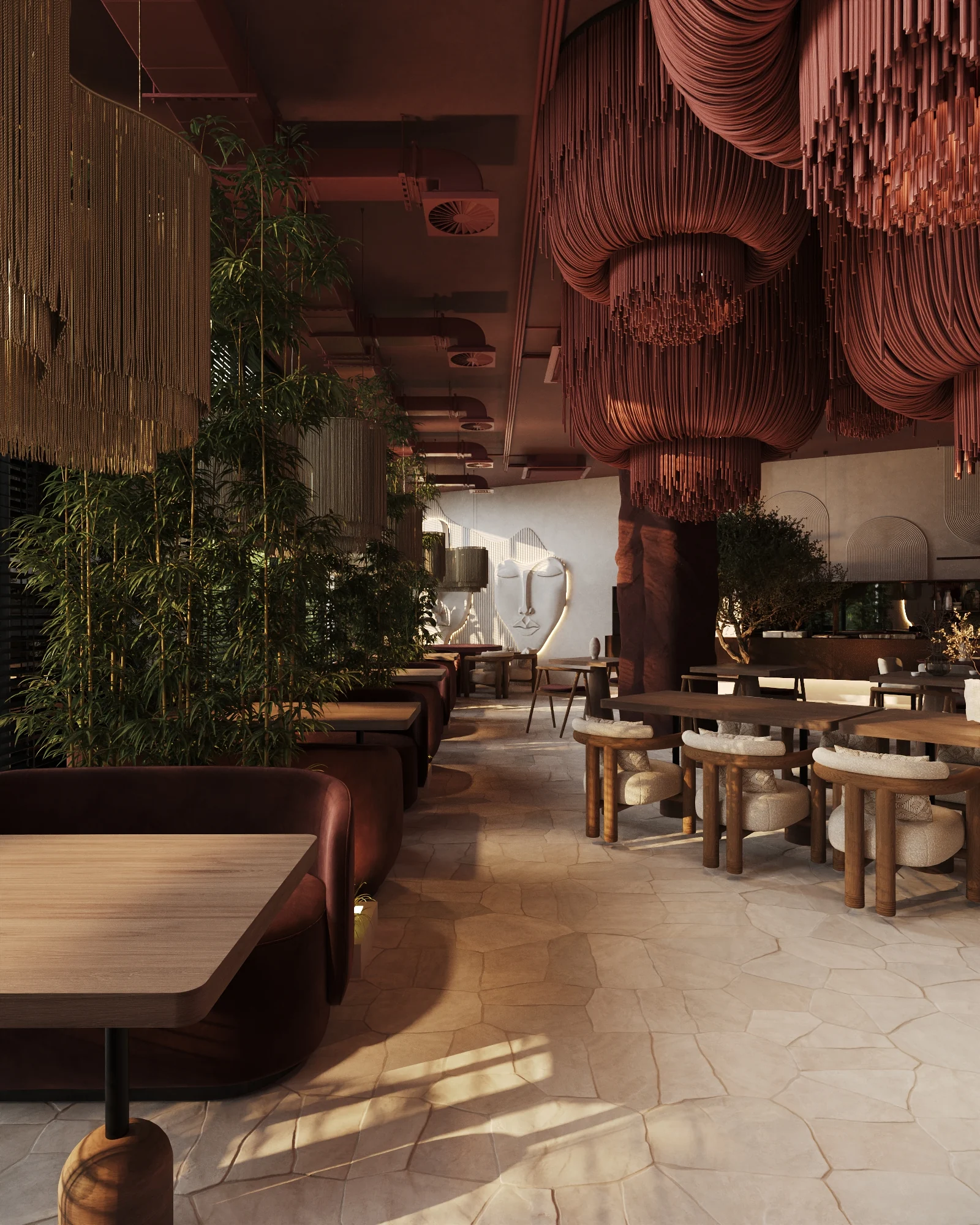 Bar and lounge seating at Eighth Sense, Bali